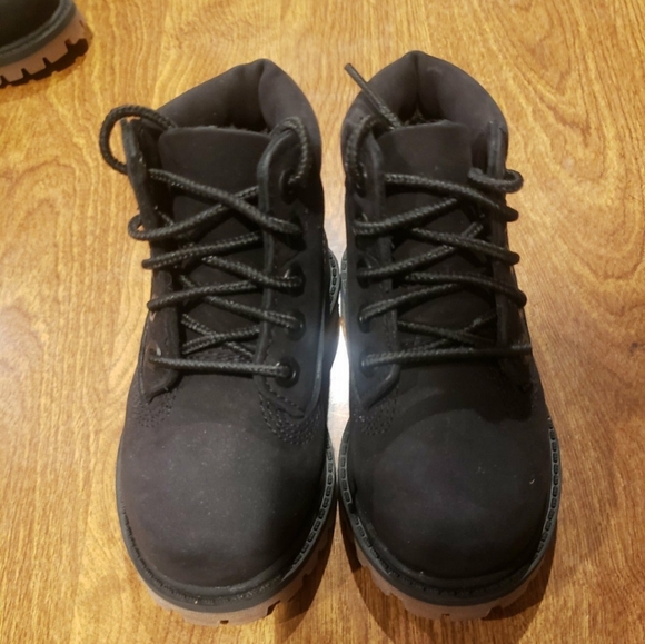 NEW TIMBERLAND 6" WATERPROOF TODDLER BLACK BOOTS SZ 7 - Picture 6 of 6